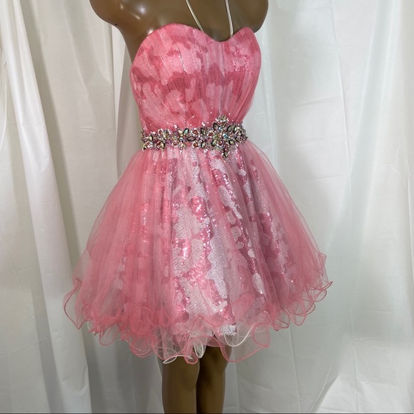 ALYCE Paris sweetheart Jeweled Mini Dress 6 - Picture 11 of 15